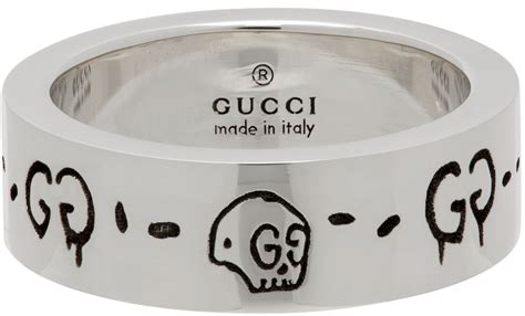 gucci ghost ring ssense|GucciGhost ring in silver .